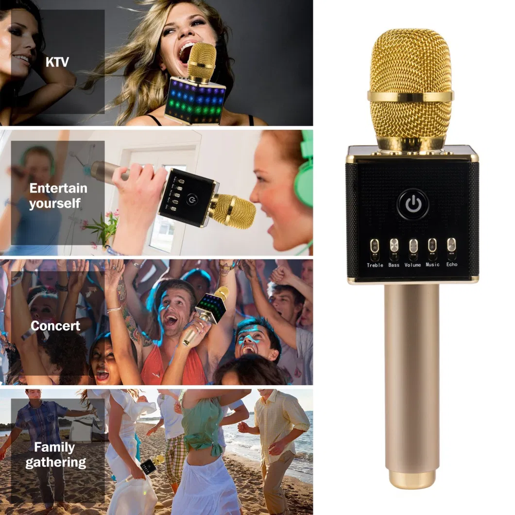 Portable Mini Karaoke Player Microphone Speaker Support TF Card Microphone for Entertainment